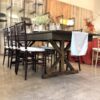 8' Dark Wood Farm Table - Image 3