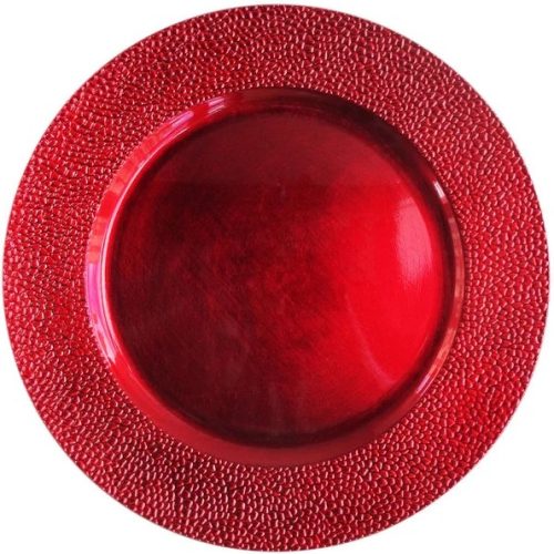 13'' Red Pebbled Charger