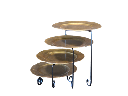 4 Tier Wrought Iron Display