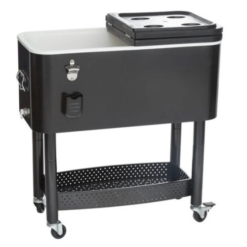 65 Qt Black Cooler on Legs