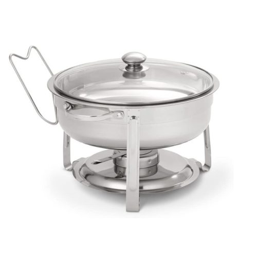 6qt Round Glass Top Chafer