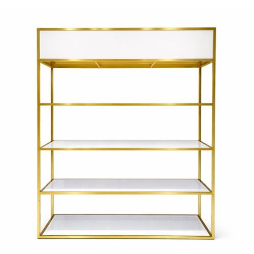 7ft Fenix Rectangle Gold Shelf