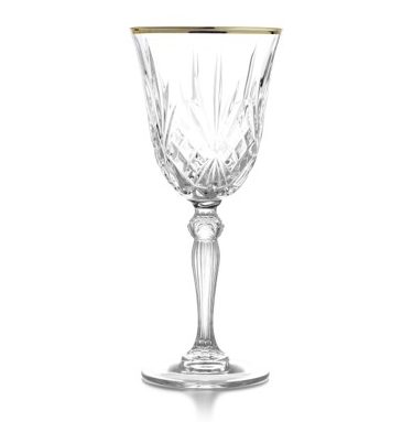 9.25oz Anne Marie Gold Wine Glasses