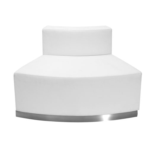 White Leather Convex Chair