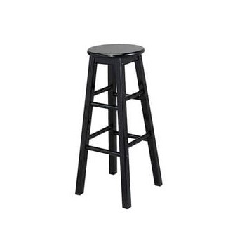 Black Wood Bar Stool