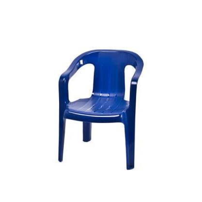 Kids Blue Plastic Folding Chair With Arms