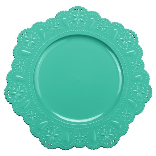 13'' Flower Edge Beach Star Turquoise Charger