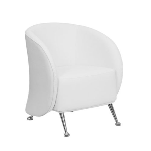 White Leather Reception Chair