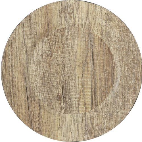 13'' Poplar Gray Wood Charger