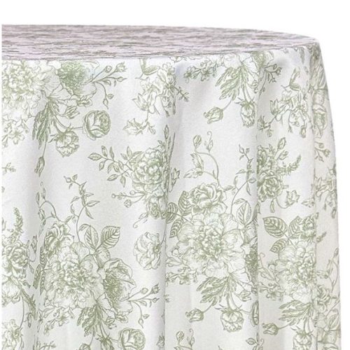 Sage Toile Tablecloth